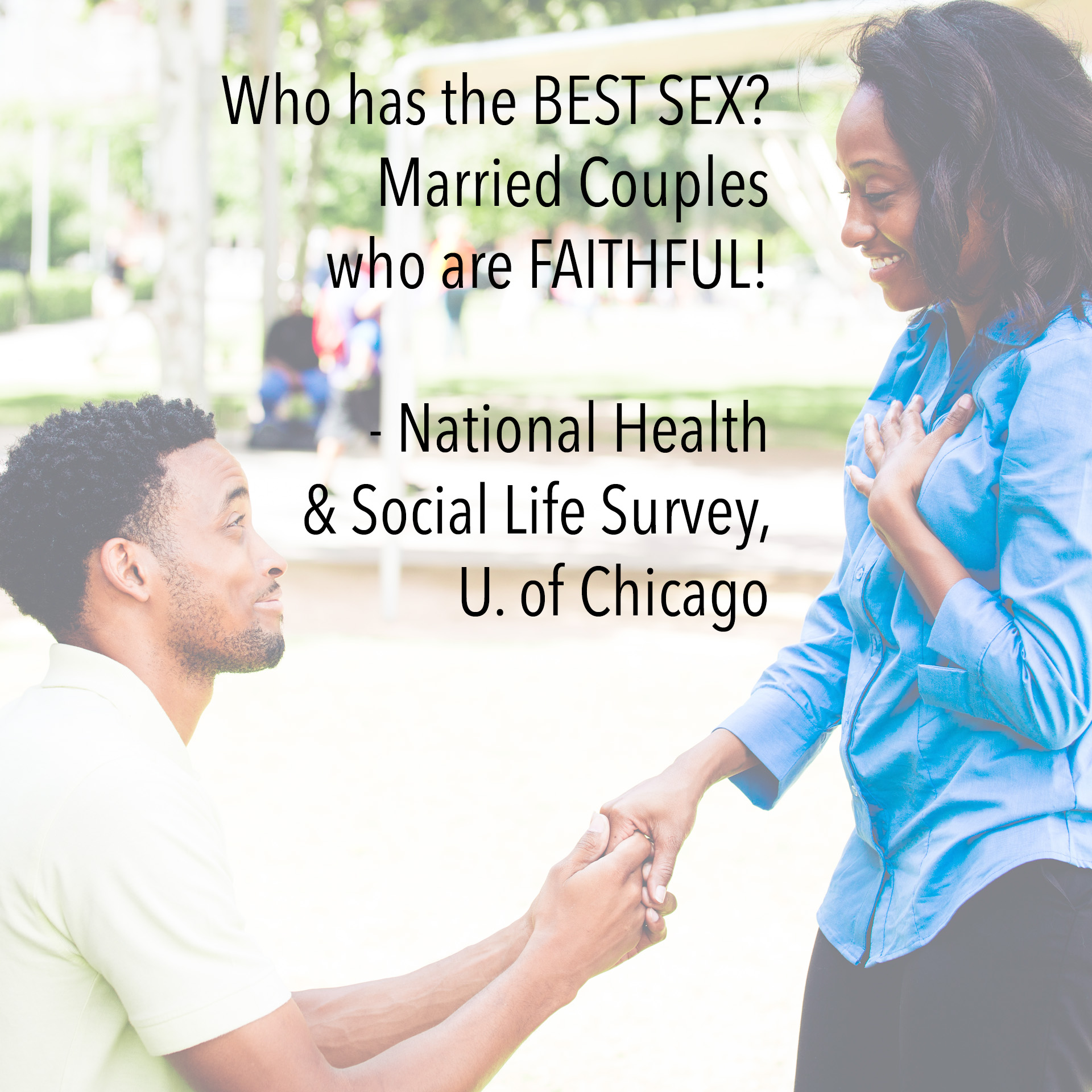 Who has the BEST SEX? Married Couples who are FAITHFUL! - National Health & Social Life Survey, U. of Chicago