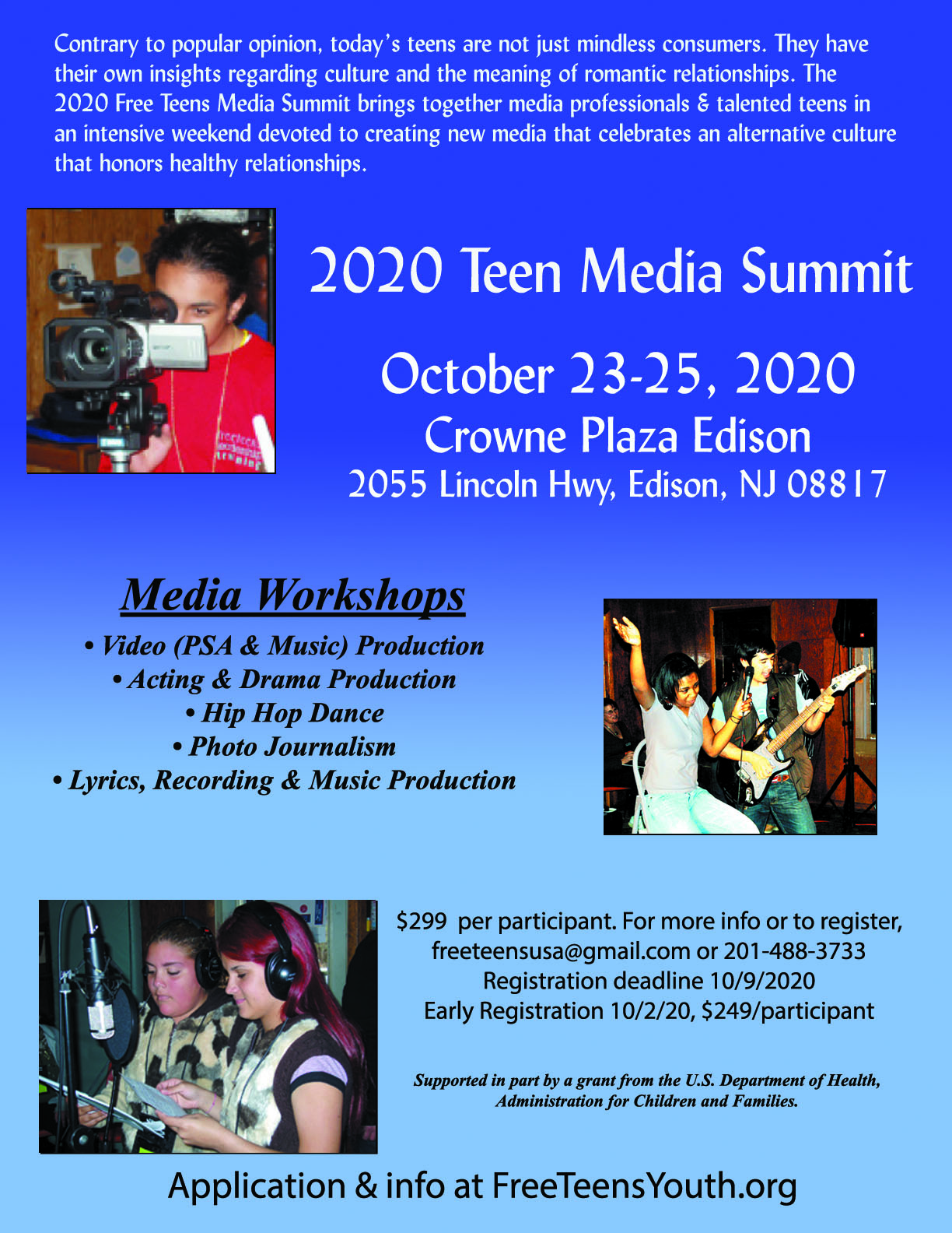 Teen Media Summit 2020 - Free Teens Youth - Changing Minds, Transforming Lives